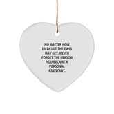 Funny Personal Assistant Heart Ornament Gifts from Men Friends for Christmas Unique Gifts - Image 1